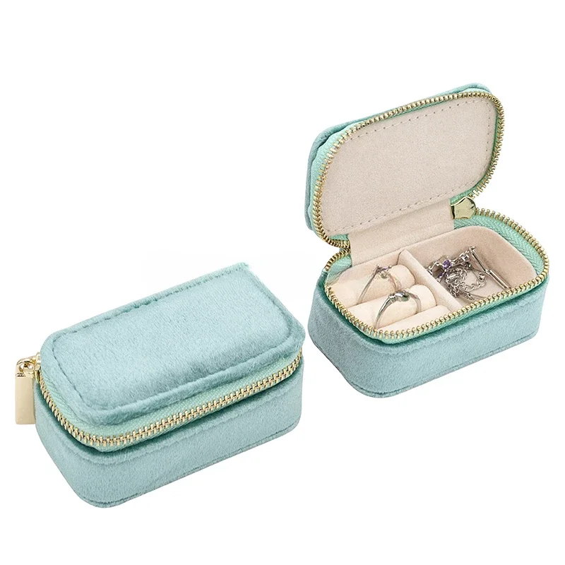 Velvet Jewelry Box - Mini portagioie da viaggio, custodia in