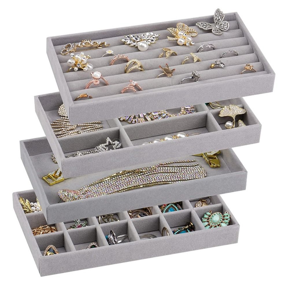 Velvet Jewelry Box - Scatola per cassetti Scatola portaoggetti impilabile