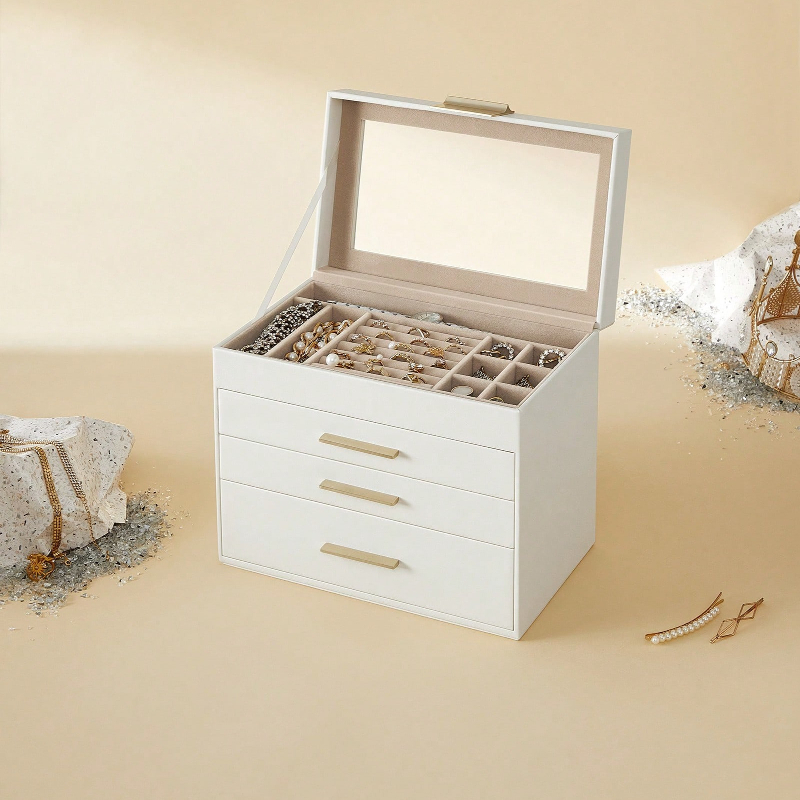 Velvet Jewelry Box - Scatola Portagioie a 4 Livelli Migliorata