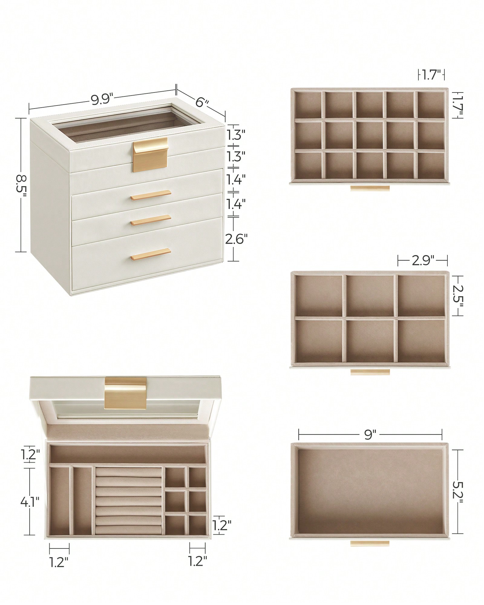 Scatola Portagioie a 4 Livelli - Velvet Jewelry Box recensione e prezzo